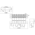 Type de clôture de tangage de 7,62 mm Terminal PCB Pieds ronds